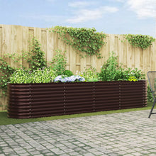 Tuin Raised Bed Gegalvaniseerd Staal 400 x 80 x 81 cm Bruin