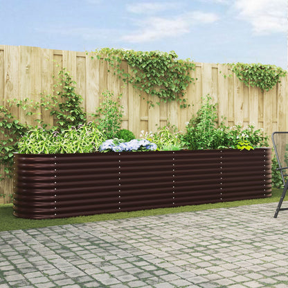 Tuin Raised Bed Gegalvaniseerd Staal 400 x 80 x 81 cm Bruin