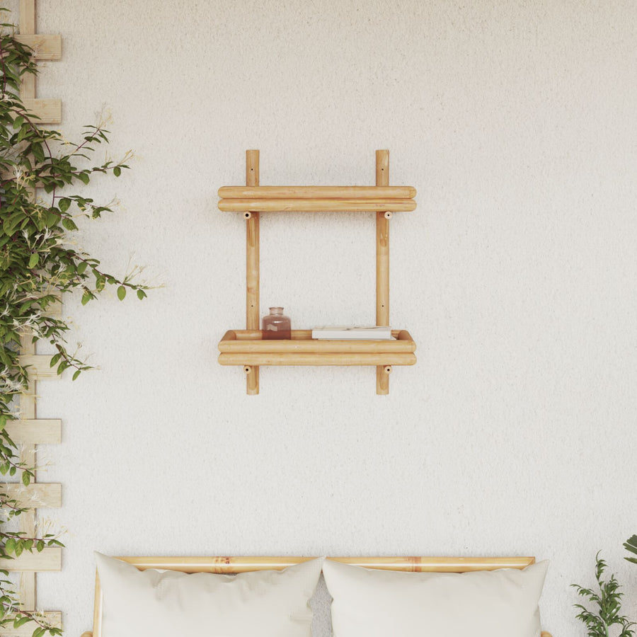 Wandplank 2-Tier 45X26X60 Cm Bamboe 45 cm
