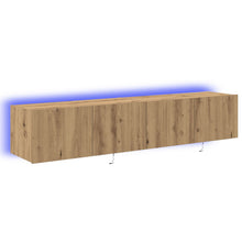 Tv Wandmeubels Met Led-Verlichting 2 Stuks Artisan Eiken 80X35X31 Cm