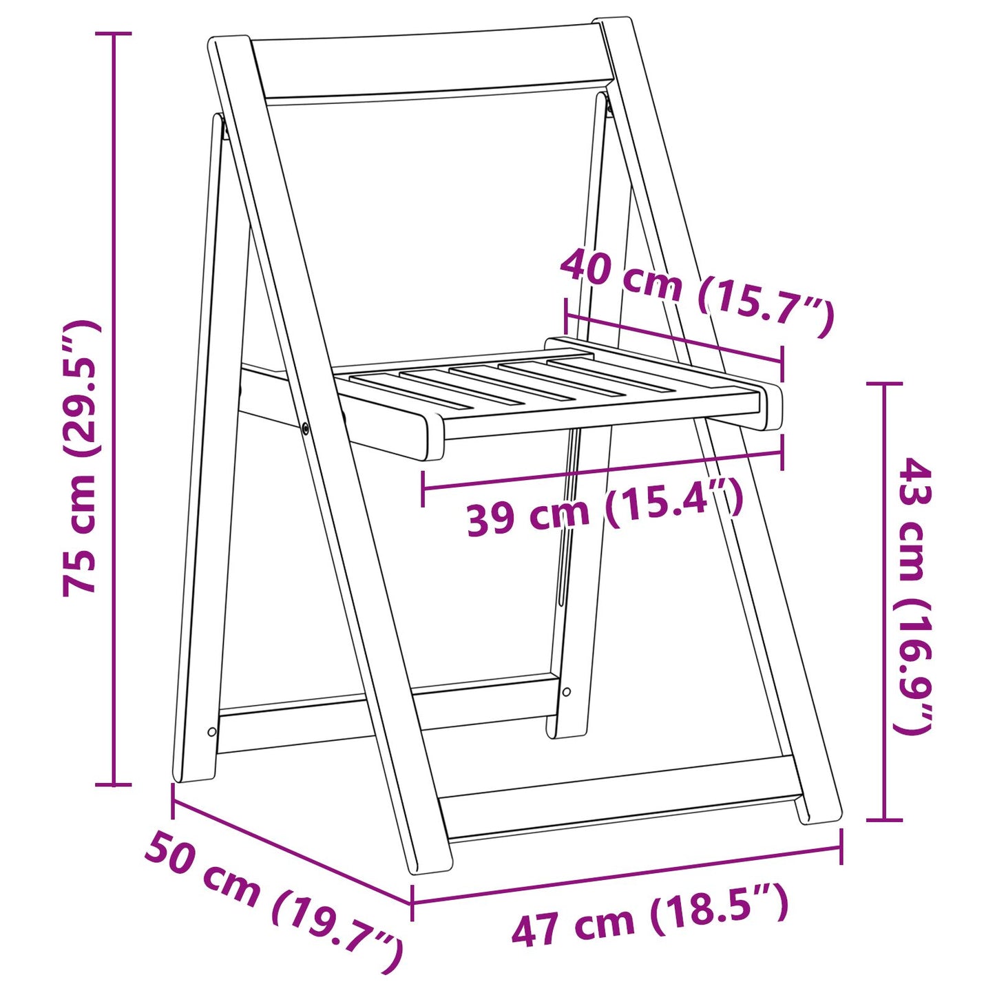 5-Delige Vlinder Tuin Eetset Vouwbaar Massief Acaciahout 110 cm Tafel + 4x stoelen