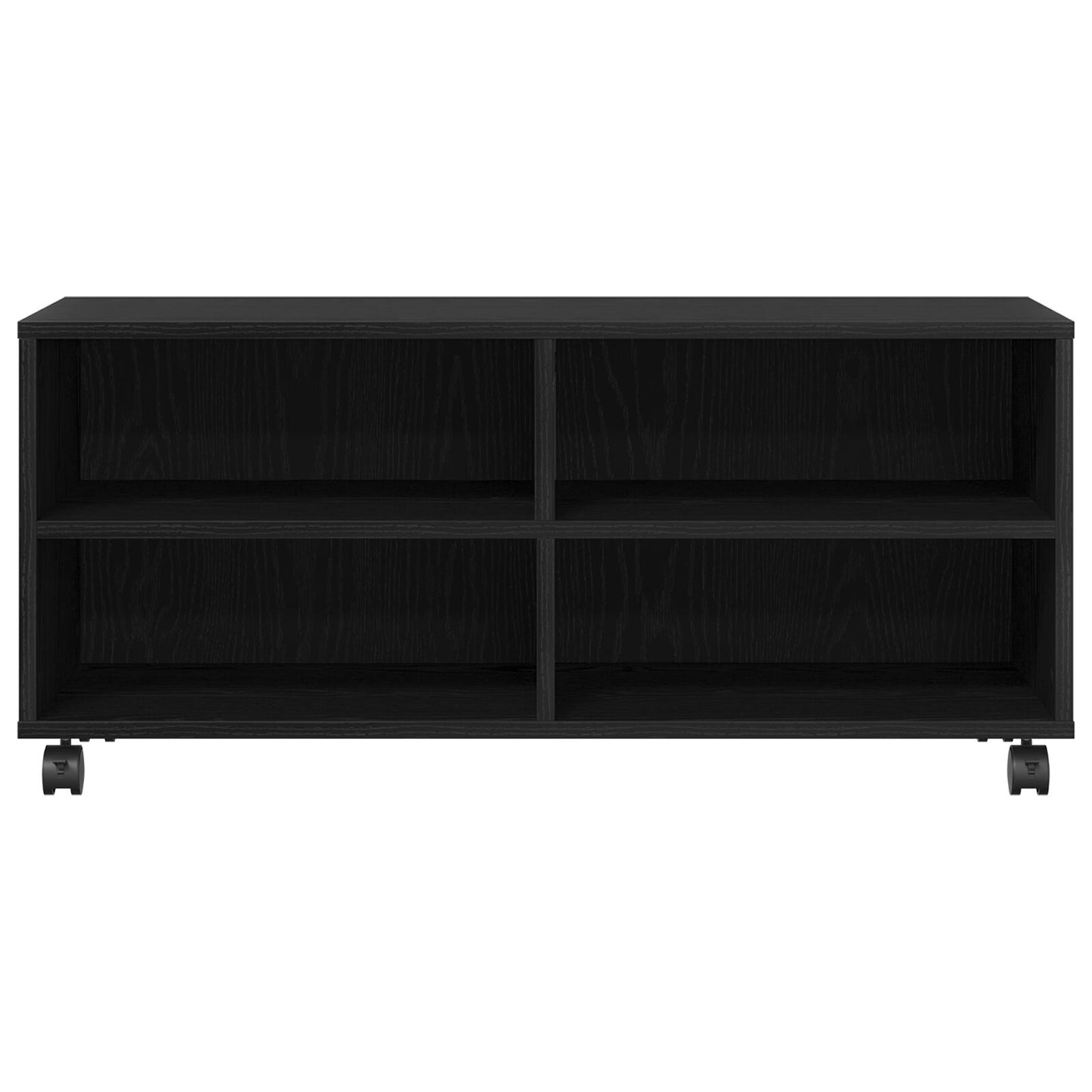 Tv Kast Zwart 90X35X35 Cm Geengineerd Hout Zwart eiken