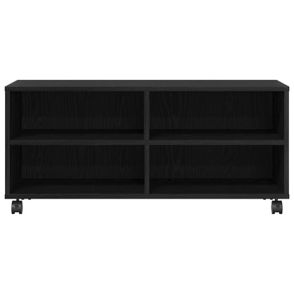Tv Kast Zwart 90X35X35 Cm Geengineerd Hout Zwart eiken