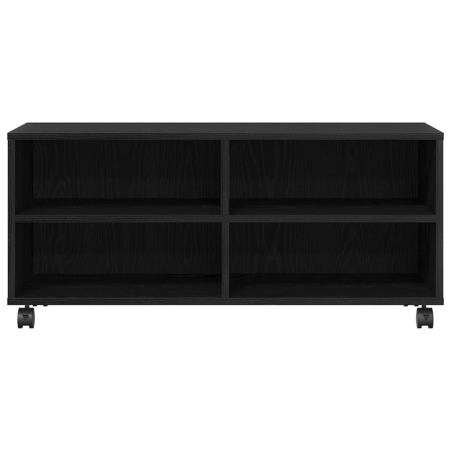 Tv Kast Zwart 90X35X35 Cm Geengineerd Hout Zwart eiken