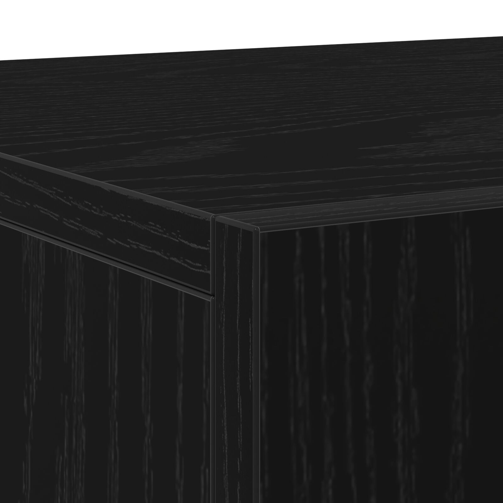 Sideboard Met 3 Deuren Zwart Eiken 90X34X80 Cm Geengineerd Hout