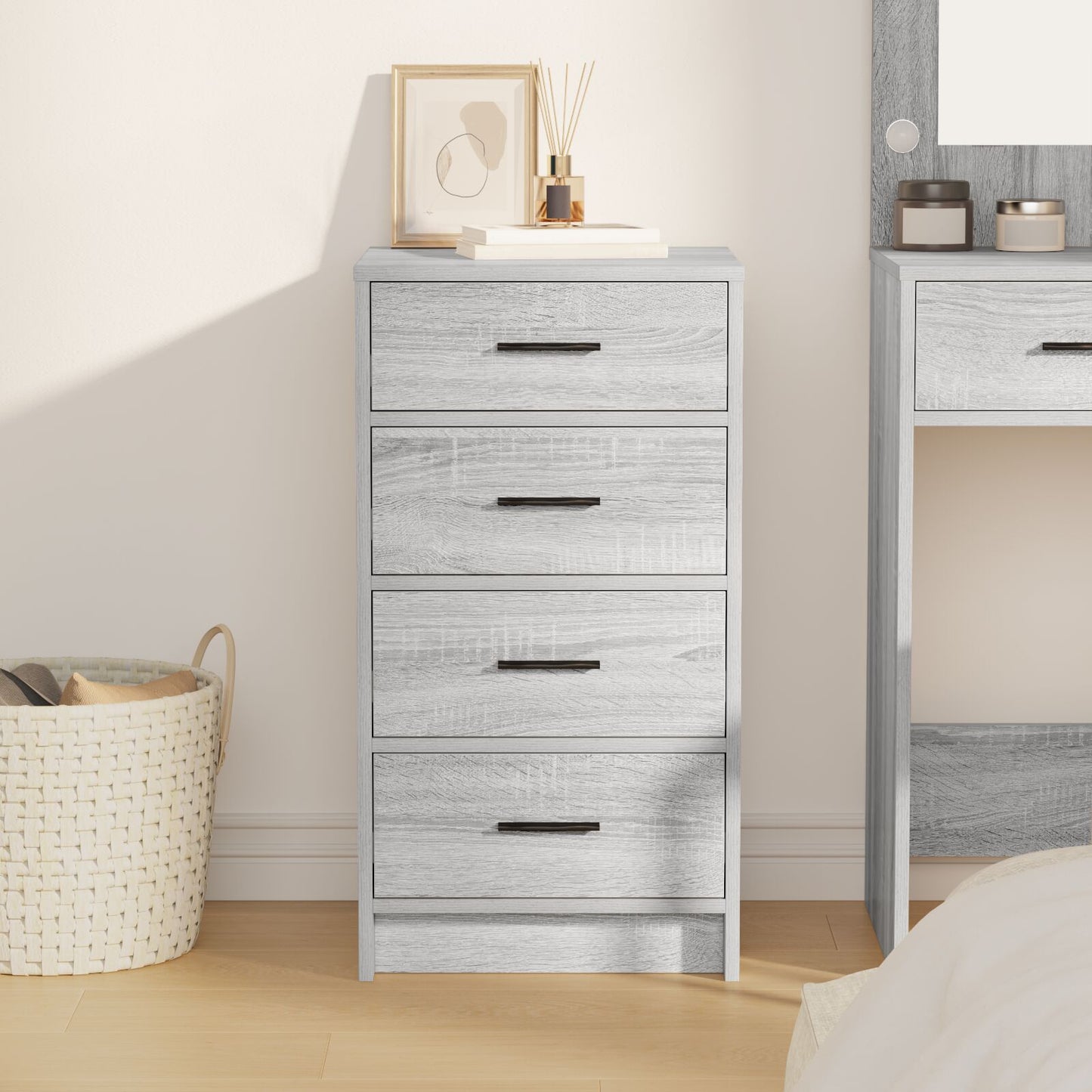 Sideboard 40X41X75 Cm Bewerkt Hout Grijs sonoma