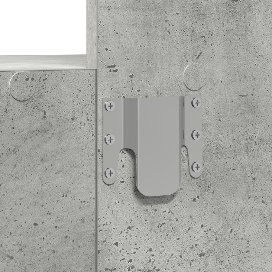 Wandkaptafel -Verlichting - 60 x 40 x 70 cm Beton grijs met LED