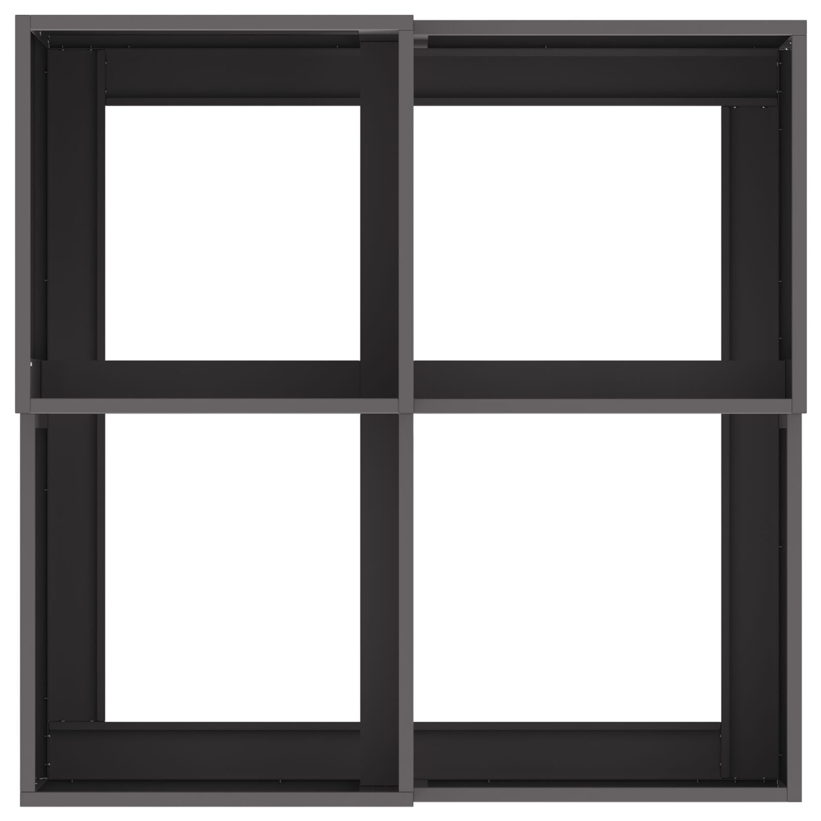 Tuinbak Staal Zwart 80 x 80 x 48 cm