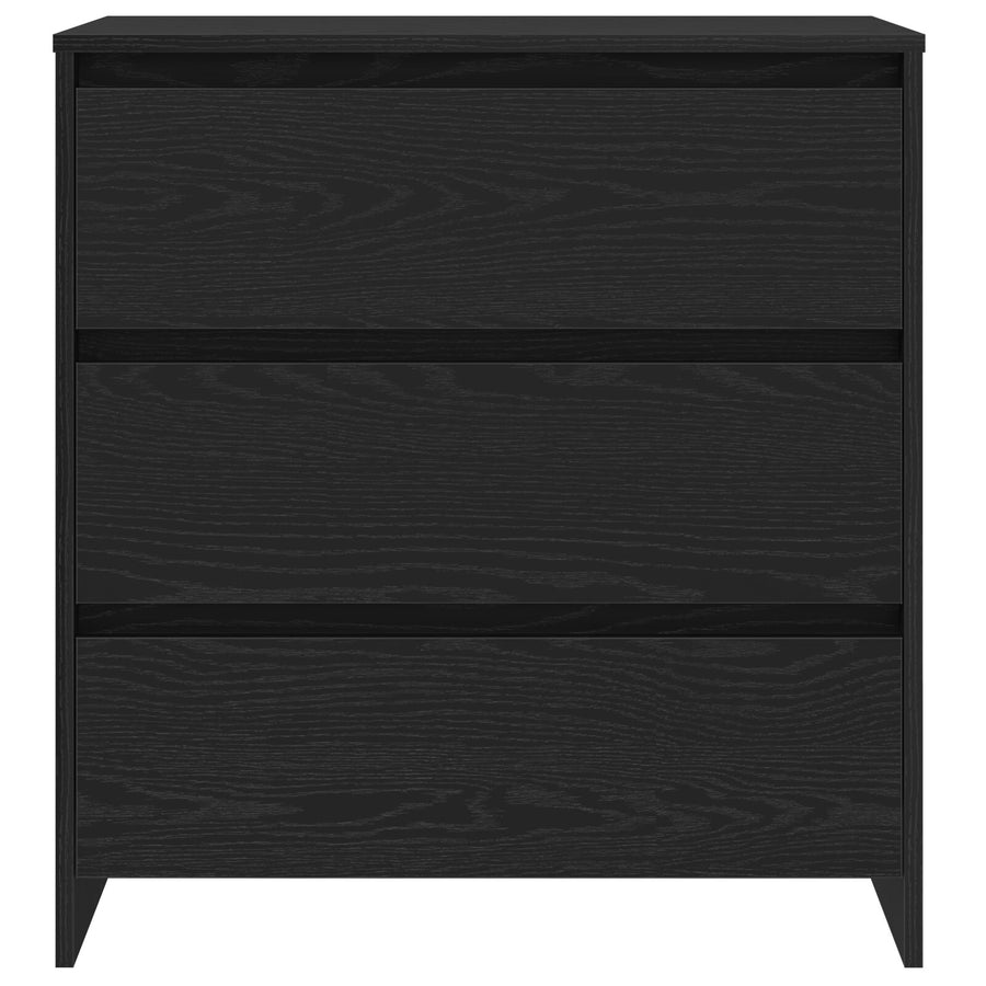 3-Delige Sideboards In Zwart Eiken Geengineerd Hout