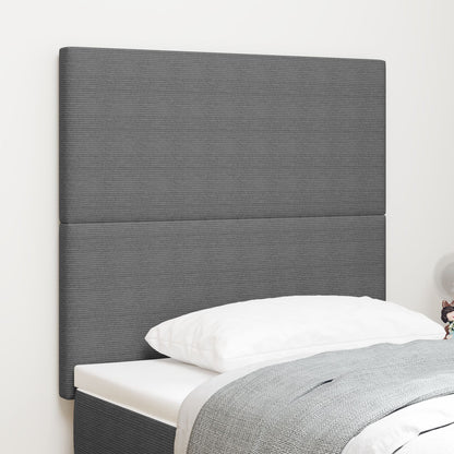 Hoofdbord Eenvoudig Ontwerp Corduroy Stof Lichtgrijs 80 cm Hoog hoofdbord