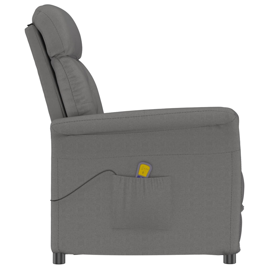 Massagestoel Donkergrijze Microvezel Donkergrijs