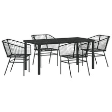 Set Van 3 Zwart Pe Rattan, Gepoedercoat Staal 2 Zitter Duurzaam