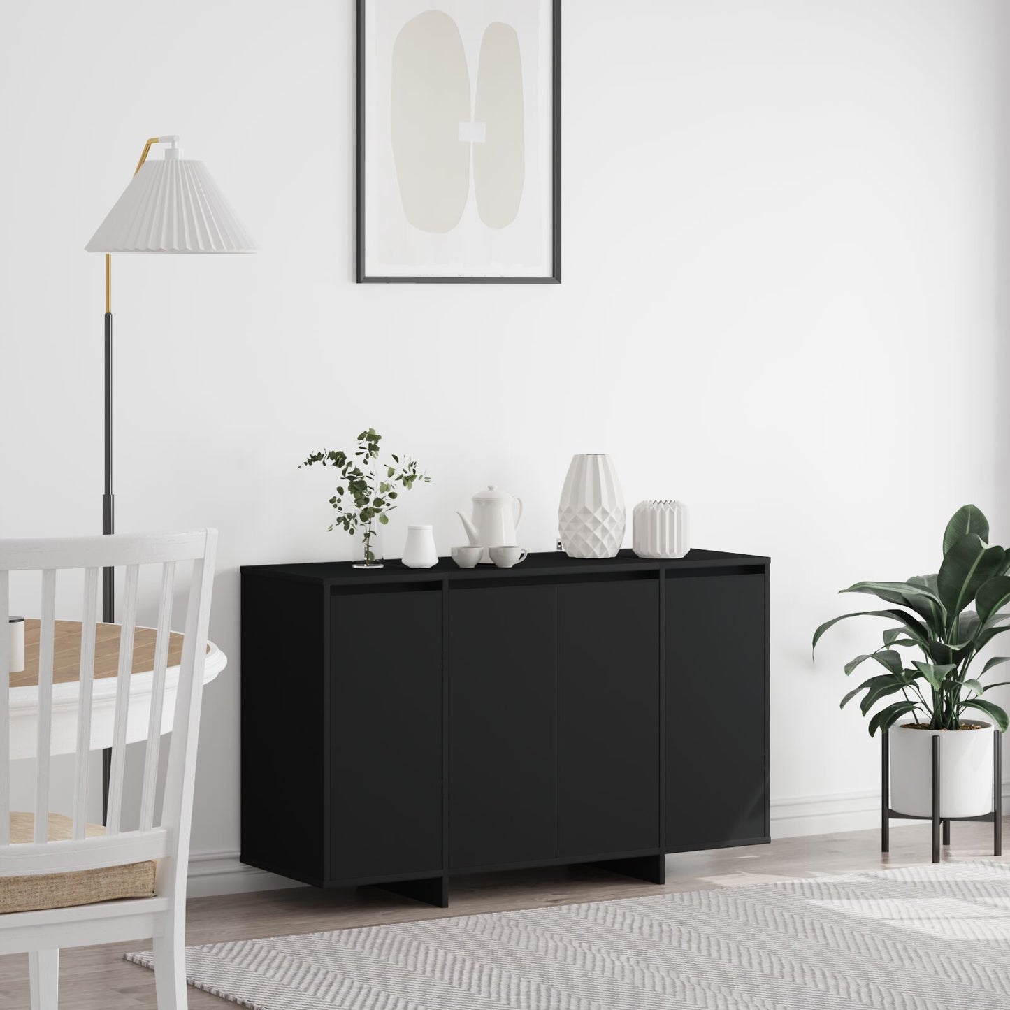 Zwart Dressoir Zwart Samengesteld Hout 120 X 41 X 75 Cm