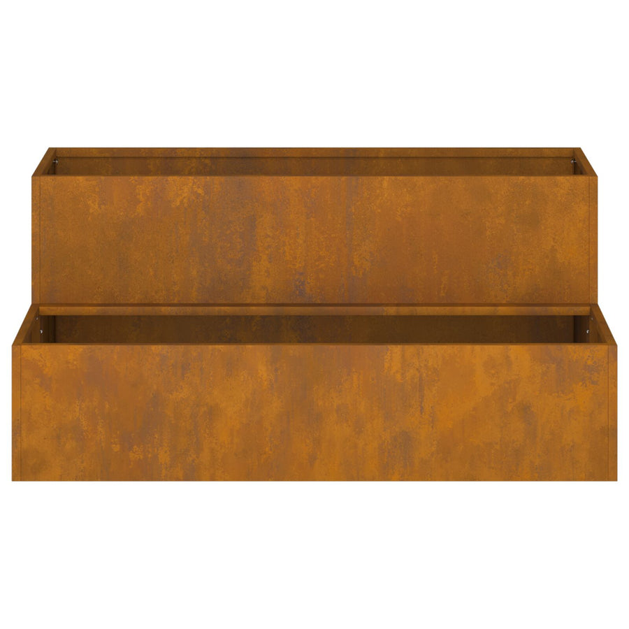 Tuinschaal 2-Tier 100 x 60 x 45 cm Verweerd staal