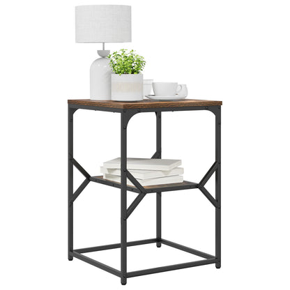 Salontafel Gerookt Eiken 41X40X60 Cm Geengineerd Hout Rook eiken