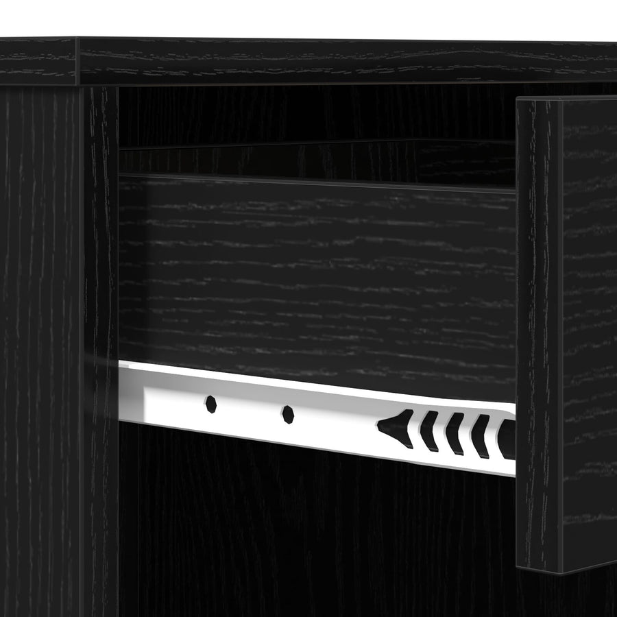Zwarte Eiken Cosmetica Cabinet 80X40X75 Cm Gemaakt Van Bewerkt Hout