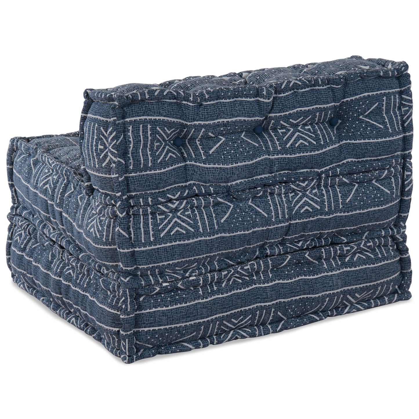 Modulaire Poef Indigo 70X70X54 Stof Indigo Print 70 x 70 x 54 cm Middelgrote bank