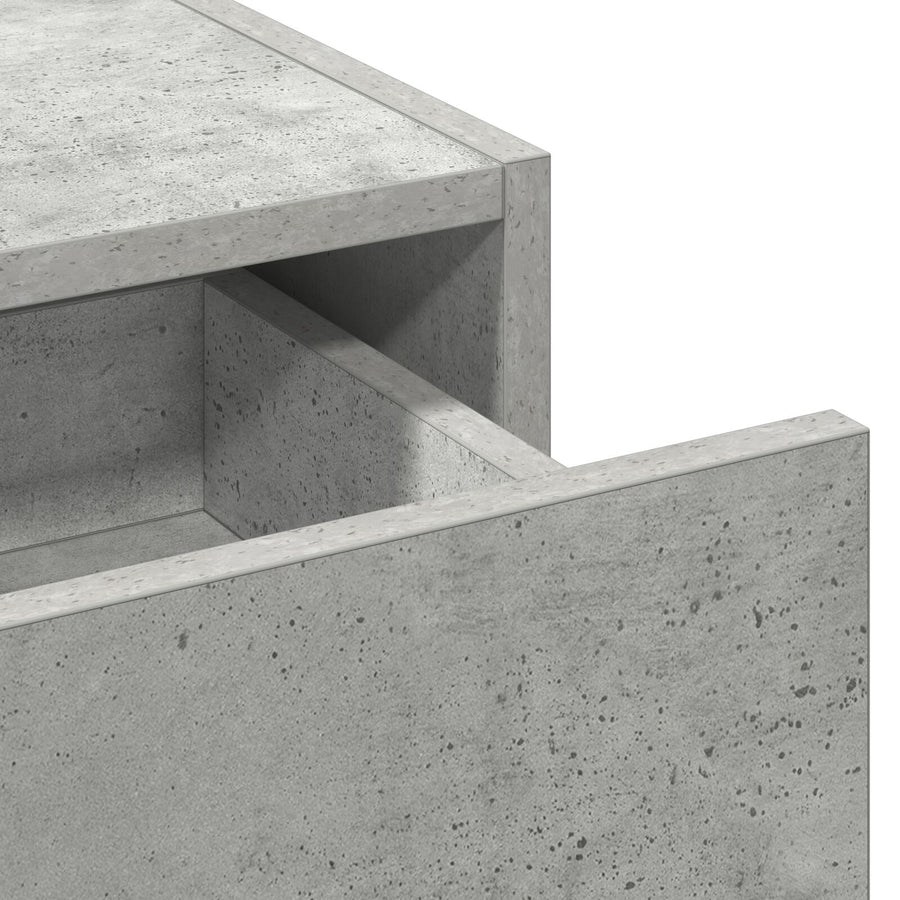 Wandgemonteerde Kaptafel 100 x 40 x 70 cm Beton grijs zonder LED