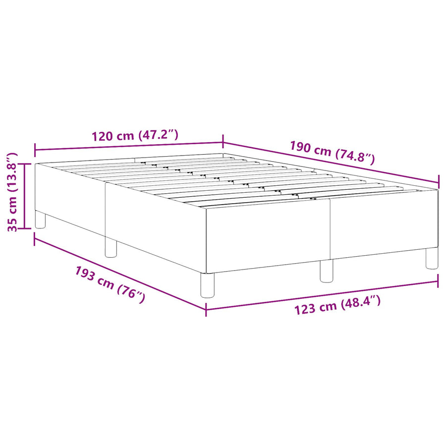 Bedframe Corduroy Stof Crème 120 x 190 cm