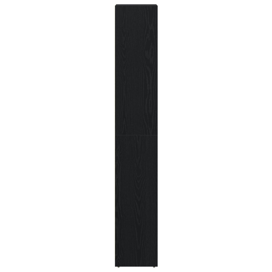 Badkamerkast Zwart Eiken 30X30X183,5 Cm Bewerkt Hout