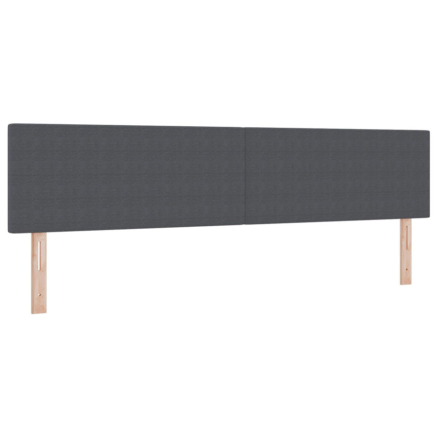 Boxspringbed Met Matras Donkergrijs 200 X 200 Cm Ribstof