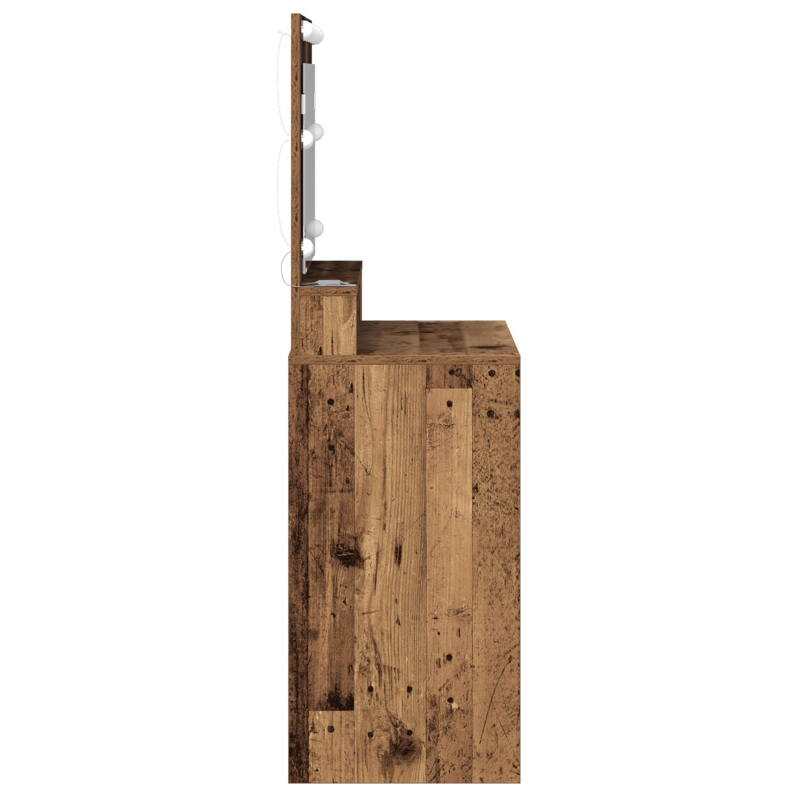 Kaptafel Met Led-Verlichting Oude Hout Oud hout 79 x 41 x 135 cm