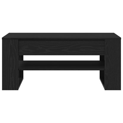 Salontafel Zwart Eiken 102X55X45 Cm Bewerkt Hout