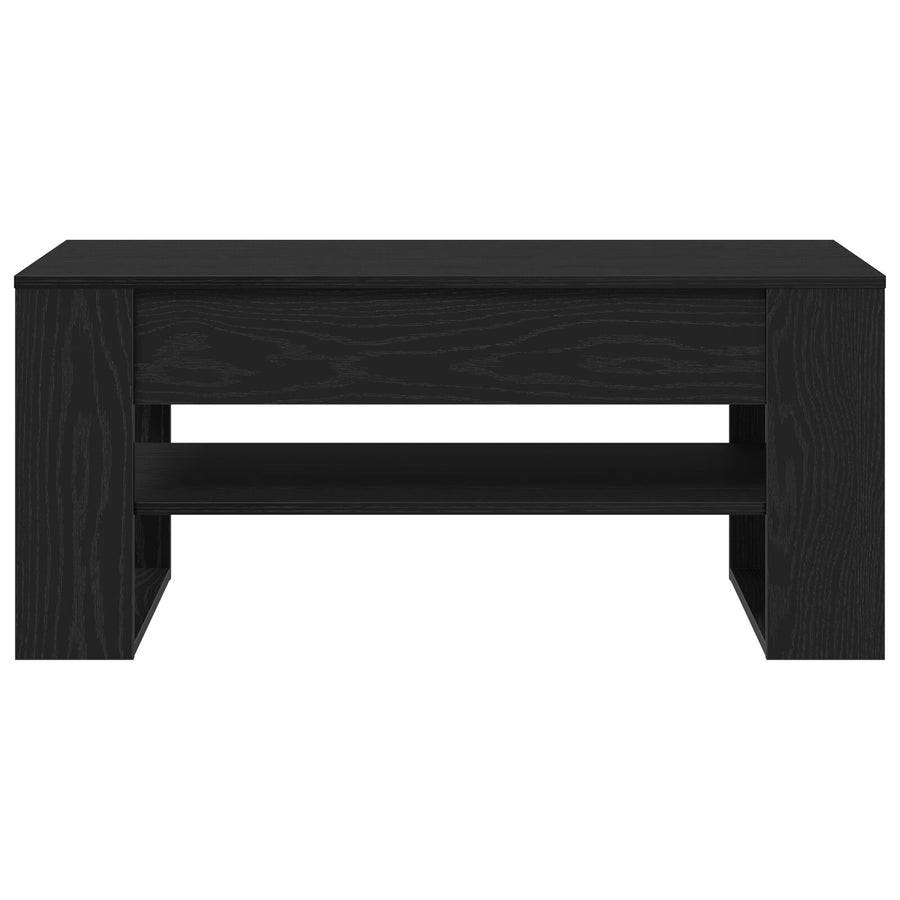 Salontafel Zwart Eiken 102X55X45 Cm Bewerkt Hout