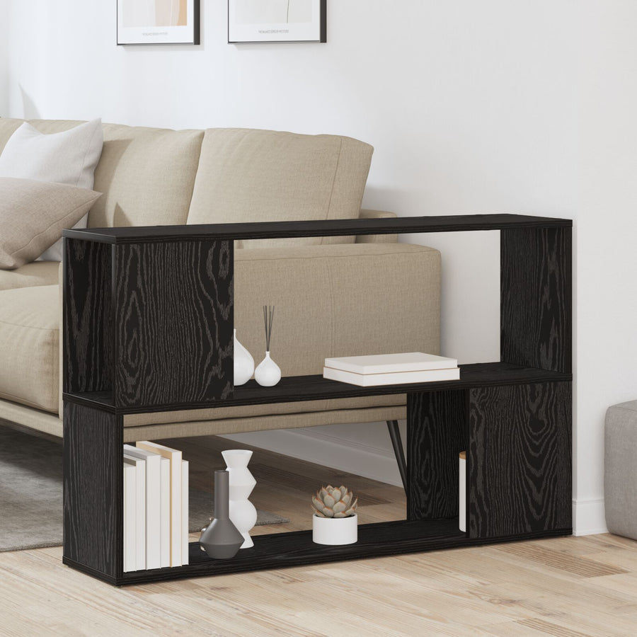 Boekenkast Hoge Kwaliteit Hout Zwart eiken 100 x 24 x 63 cm
