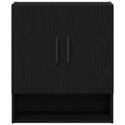 Wandkast Zwart Eiken 60X31X70 Cm Engineered Hout