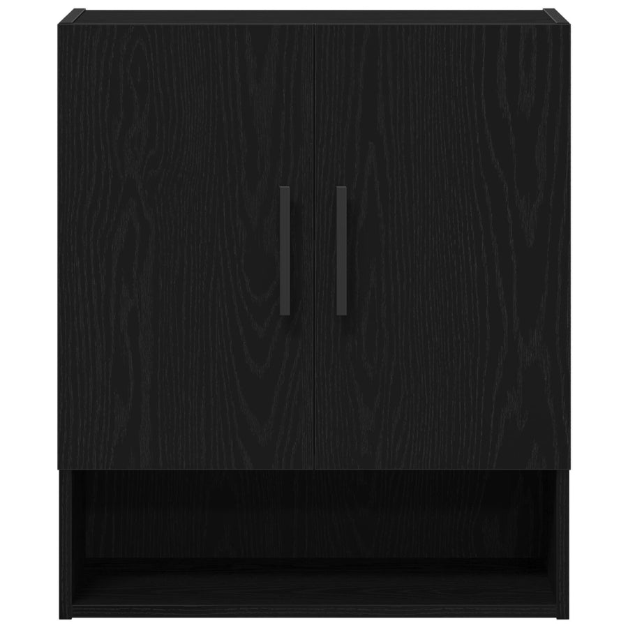 Wandkast Zwart Eiken 60X31X70 Cm Engineered Hout