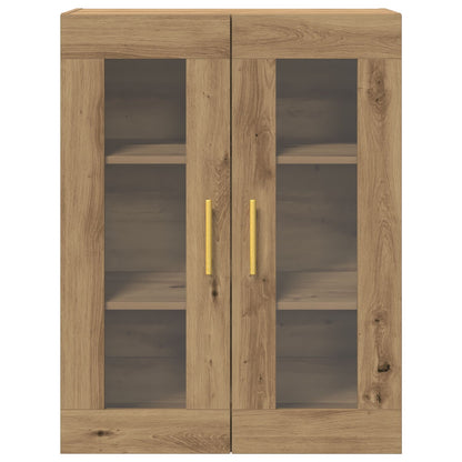 Wandkast Met Glazen Deuren Artisan Eiken 69,5X34X90 Cm