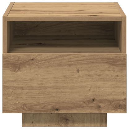 Nachtkastjes Met Led-Verlichting 2 Stuks 40X39X37 Cm Artisan eiken
