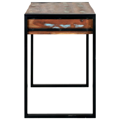 Kaptafel Met Spiegel Multicolor 100X50X75 Cm Massief Hout Gerecycled