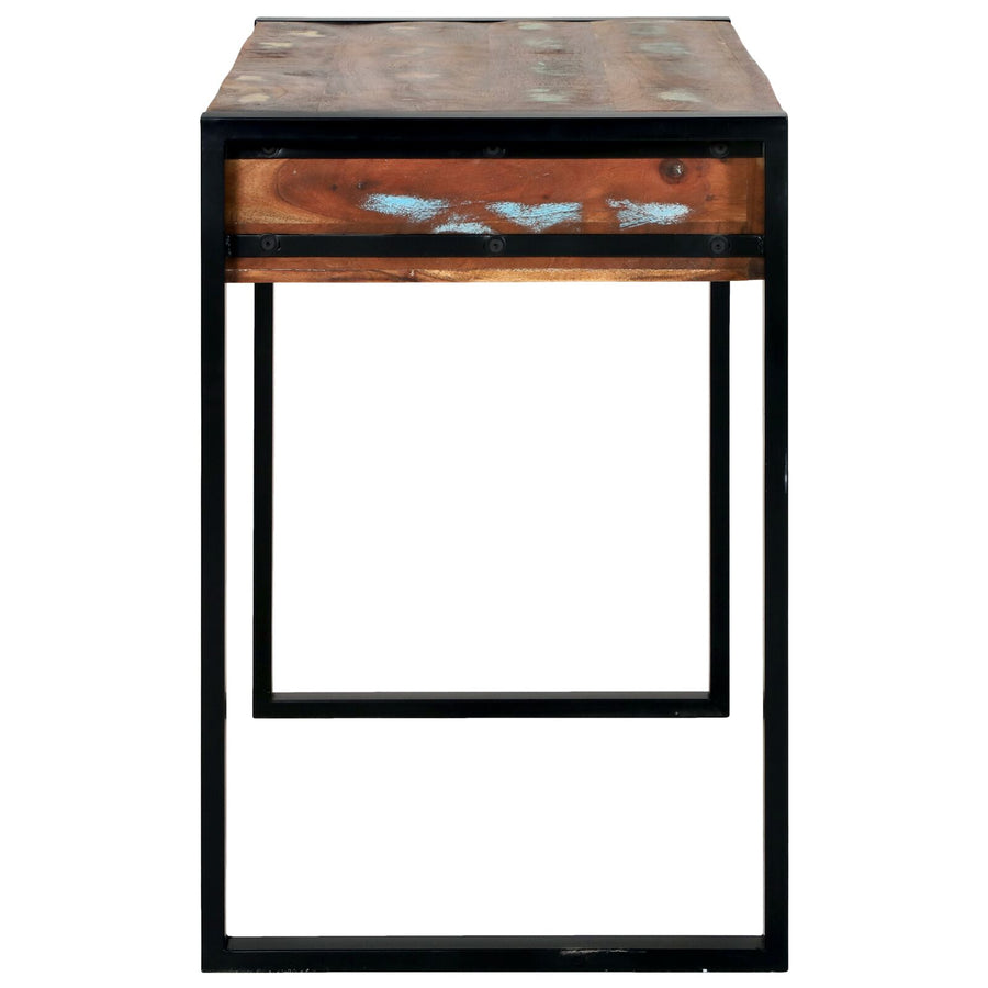 Kaptafel Met Spiegel Multicolor 100X50X75 Cm Massief Hout Gerecycled