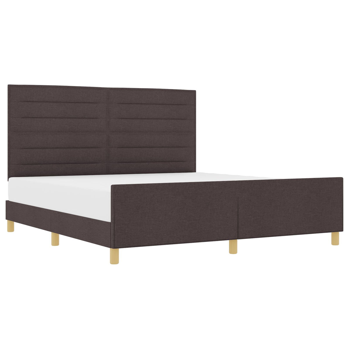 Bedframe Donkerbruin 180X200 Cm Stof Crème