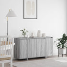 Dressoir 135x41x75 cm grijs bewerkt hout
