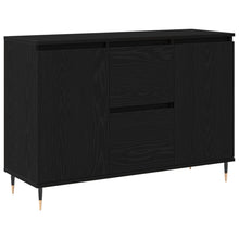 Dressoir Met Deuren & Lades Zwart Eiken 101,5X35X70 Cm
