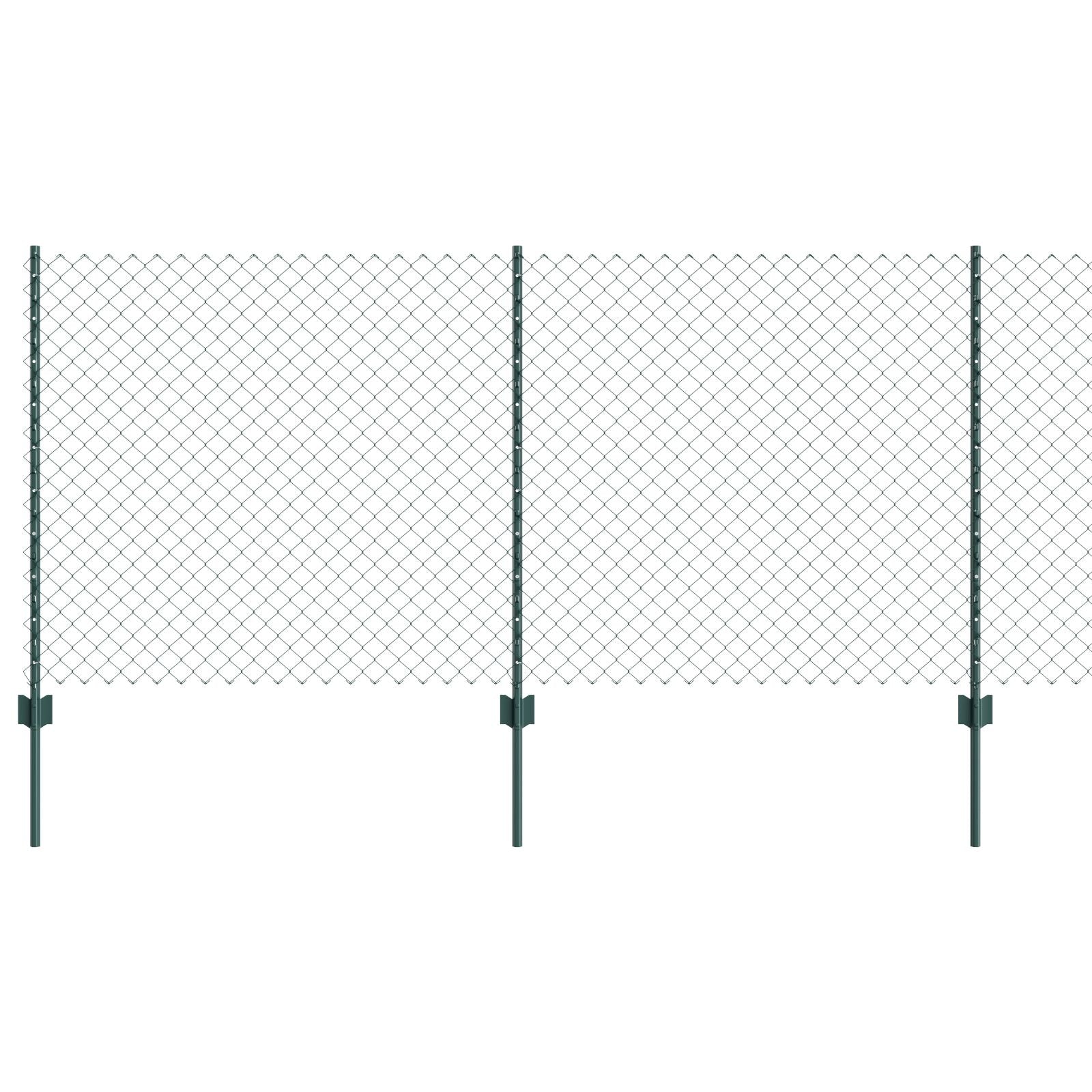 Kettinglink Schutting Met 10 U Palen Groene 1X10 M Staal