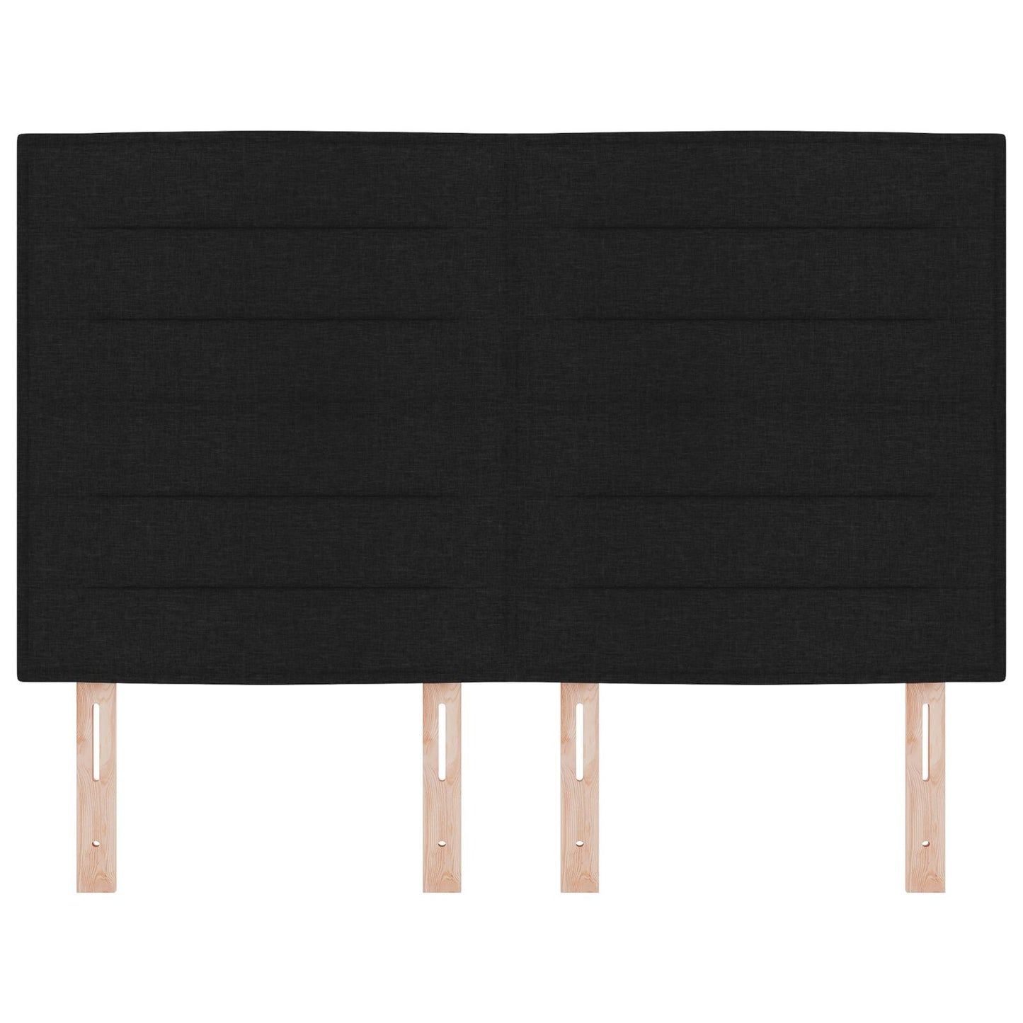 Hoofdbord Lijnen Ontwerp Stof Zwart 140 cm Hoog hoofdbord