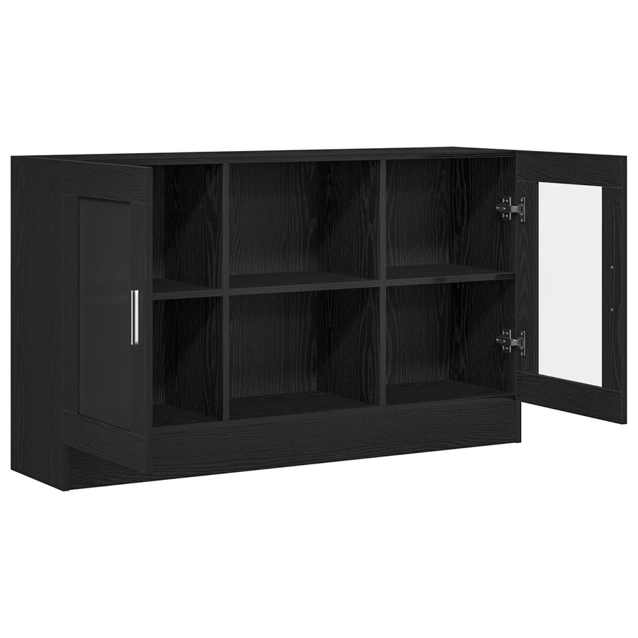 Dressoir Zwart Eiken 120X30,5X70 Cm Gemaakt Van Engineered Hout