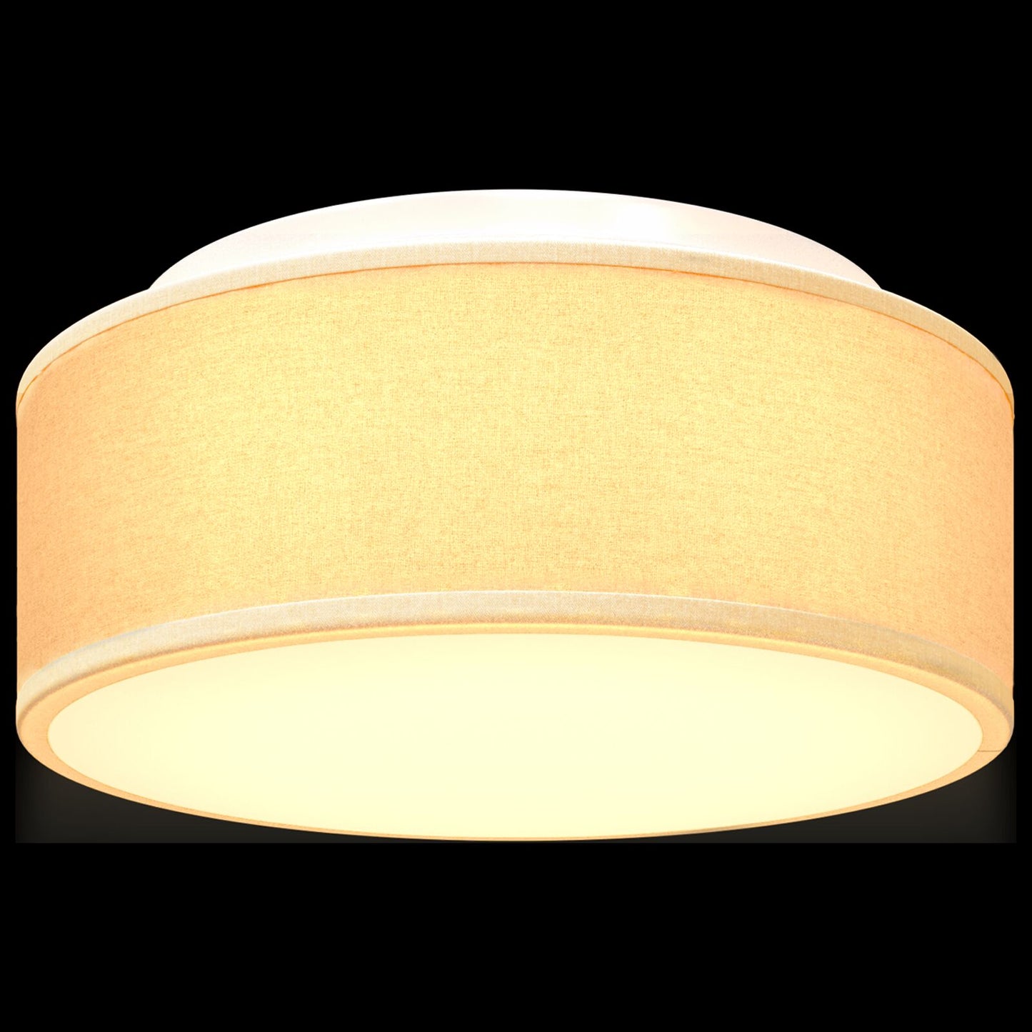 Plafondlampen Inbouw Ø 30 Cm Stof E27 Ø30 x 13.5 cm Wit zonder sterrenlampenkap