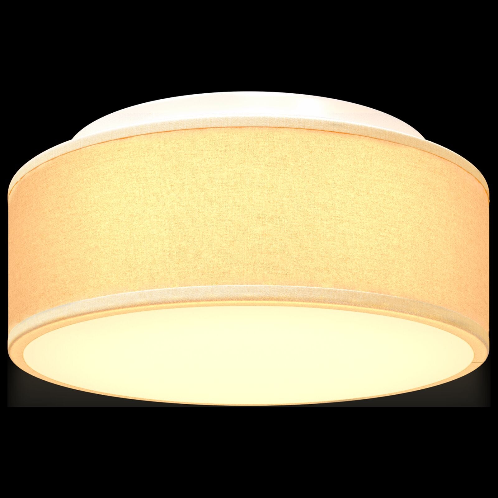 Plafondlampen Inbouw Ø 30 Cm Stof E27 Ø30 x 13.5 cm Wit zonder sterrenlampenkap