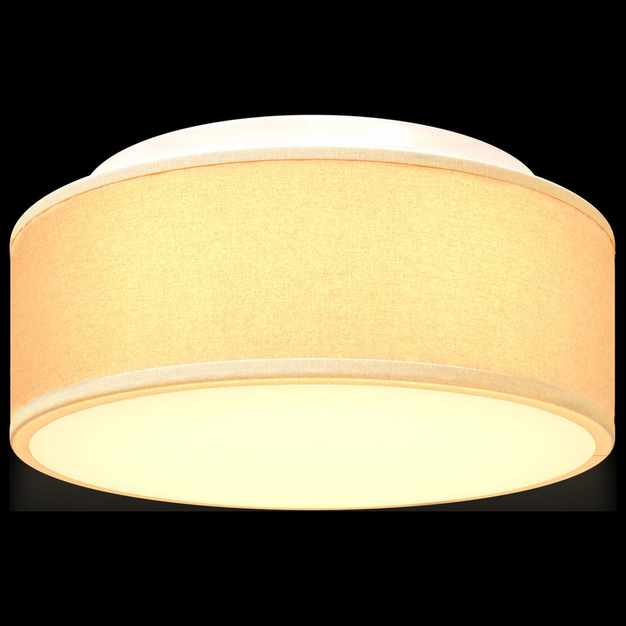 Plafondlampen Inbouw Ø 30 Cm Stof E27 Ø30 x 13.5 cm Wit zonder sterrenlampenkap