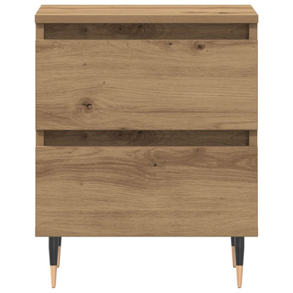 Nachtkastjes 2 Stuks Artisan Eiken 40X35X50 Cm Bewerkt Hout