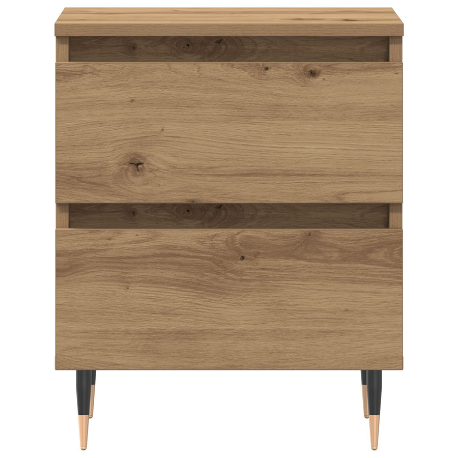 Nachtkastjes 2 Stuks Artisan Eiken 40X35X50 Cm Bewerkt Hout