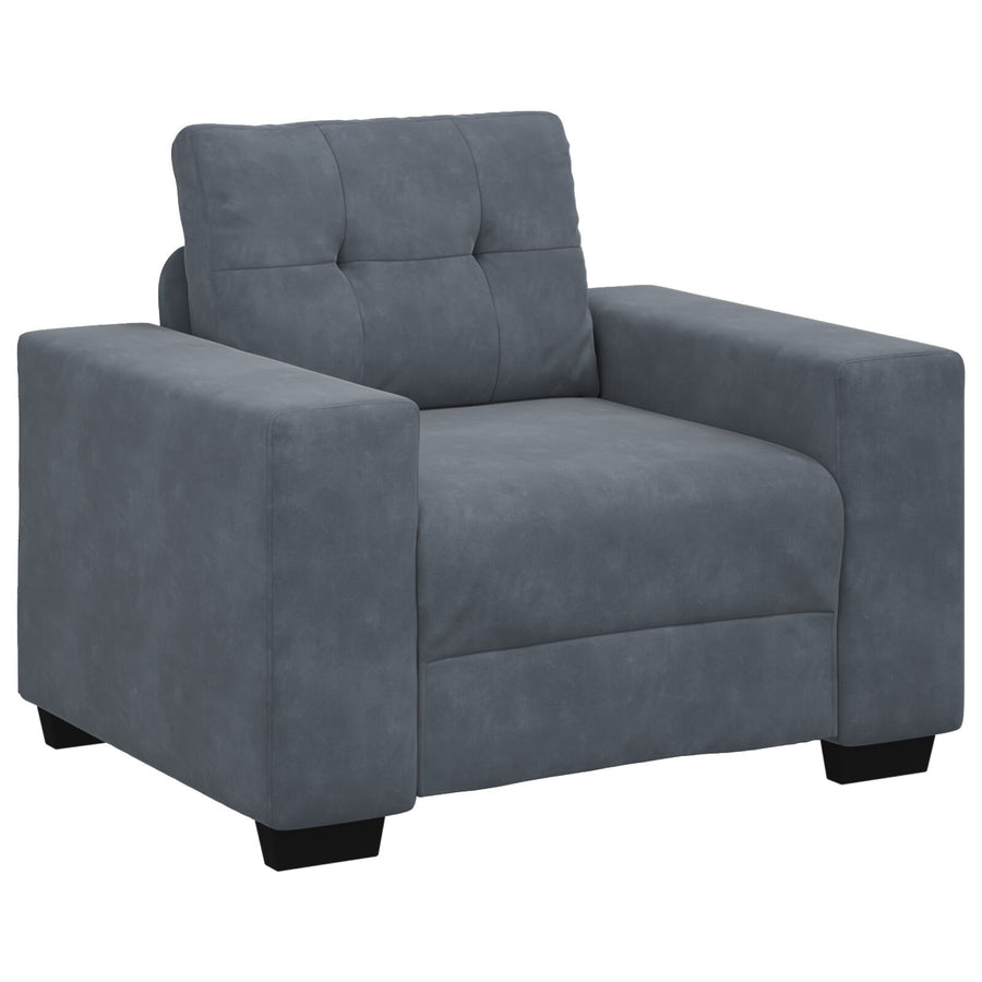 3-Delige Bankset Met Kussens Donkergrijs Velvet