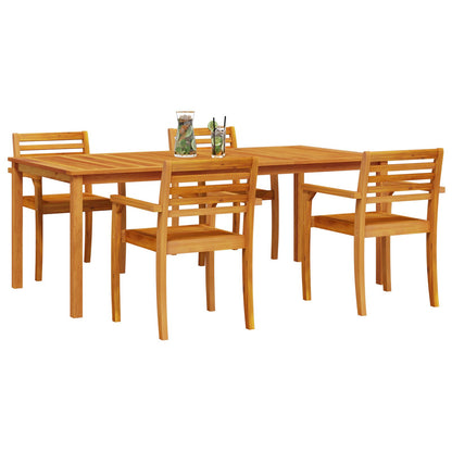 7 Delige Tuin Eetset Massief Houten Acacia