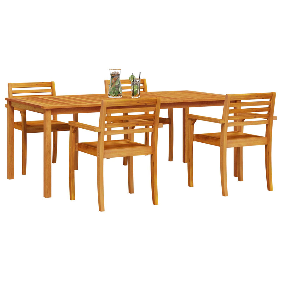 7 Delige Tuin Eetset Massief Houten Acacia