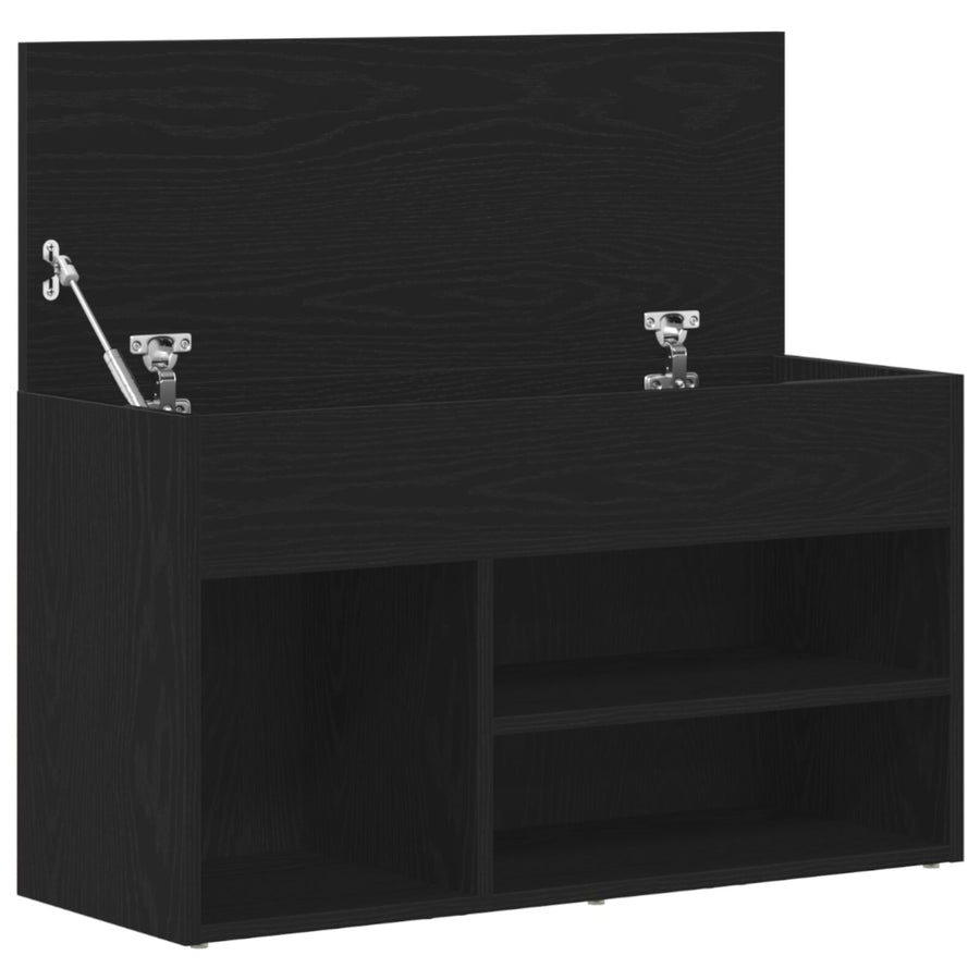 Bankje 60X30X45 Cm Geengineerd Hout Zwart eiken 80 x 30 x 45 cm